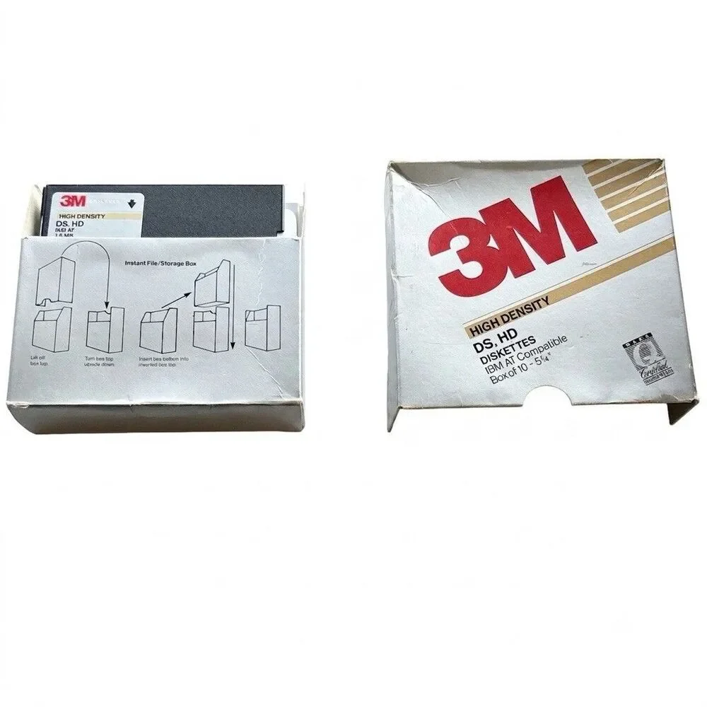 3m And Sony Vintage floppy discs Double sided Double Density